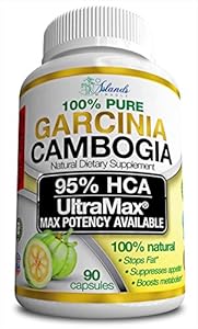 95% HCA (New Highest Potency) Pure Garcinia Cambogia Extract Slim Maximum Strength Formula To Reduce Appetite & Lose Weight Faster Than Ever 90 Capsules Plus Garcinia Cambogia Weight Loss E-Book!
