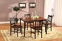 Furniture online: 5 PC. Brown Fudge Wood Finish Dinette Set Table And 4 Chairs