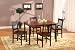 5 PC. Brown Fudge Wood Finish Dinette Set Table And 4 Chairs