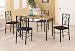 5 Piece Black Metal Dining Set By Coaster Furniture