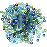 Czech Seed Beads 6/0 'Matte Oceanic AB' Mix Blue Green (1 Ounce)