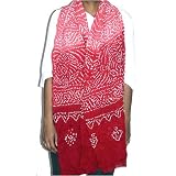 Cotton Scarves in Tie Dye Print Rectangular 88 x 40 inches
