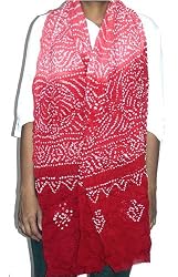 Cotton Scarves in Tie Dye Print Rectangular 88 x 40 inches
