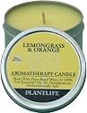 Lemongrass & Orange Aromatherapy Candle- 24 hr. burn time- made with 100% pure essential oils
