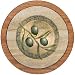Olives - Sandstone Trivet in Oak Holder Set