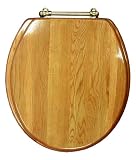 LDR 050-1750 Industries Pueblo Elongated Cross Grain Toilet Seat, Oak