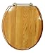 LDR 050-1750 Industries Pueblo Elongated Cross Grain Toilet Seat, Oak