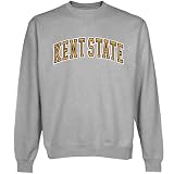 NCAA Kent State Golden Flashes Arch Applique Crew Neck Fleece Sweatshirt - Ash
