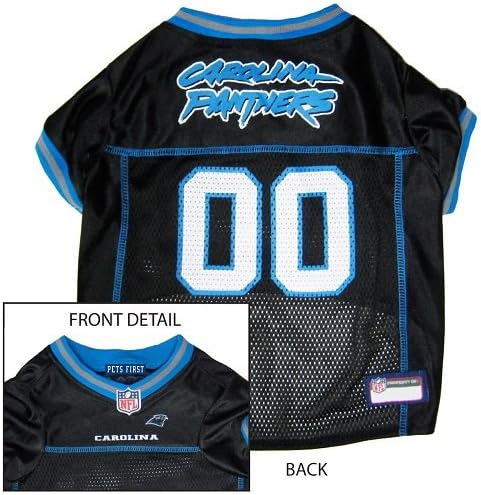 Carolina Panthers Dog Jersey - Blue Trim