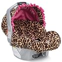 Baby Bella Maya Infant Car Seat Cover in Leopard with Pink Lining