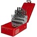 Dormer A190 High Speed Steel Jobber Drill Bit Set, Black Oxide Finish, Round Shank, 118 Degree Conventional Point