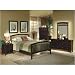 5 PCS Contemporary Cappuccino Finish Queen Size Bedroom Set