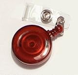 Retractable Badge Reel Translucent Red