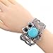 UBBC Vintage Round Rimous Turquoise Alloy Owl Shape Cuff Bangle Bracelet