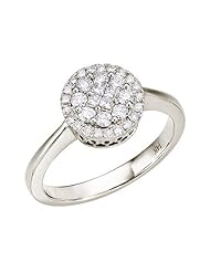 Birthstone Company 14K White Gold Diamond Clustaire Ring