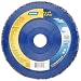 Norton Twinstar Abrasive Flap Disc, Type 27, 5/8" Arbor, Ceramic and Zirconia Alumina, 4" Diameter, Grit 40 (Pack of 10)