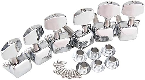 Silver 3L3R Chrome Semiclosed Tuning Pegs Machine Heads for Acoustic Guitar