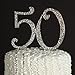 Ella Celebration 50 Cake Topper Gold 50th Birthday or Golden Anniversary Party Rhinestone Number Decoration (Gold)