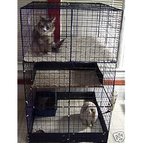 Brand New 3 Story Bunny Rabbit, Chinchilla, Cat, Ferret, Bungalow Mansion Cage