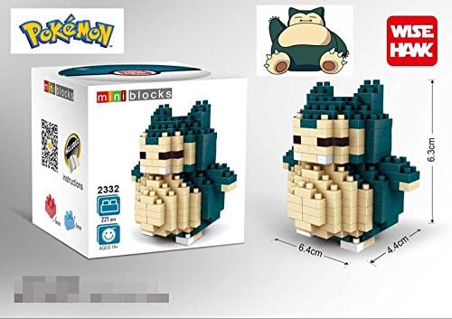 Anime Pokemon Snorlax Diamond Mini Building Nano Blocks Kids Toys Pocket Monster