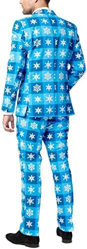 Snowflake Christmas Slim Fit Novelty Suit-36R