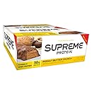 Supreme Protein Bar, Peanut Butter Crunch, 30g Protein, 3 Ounce Bars (Pack of 12)
