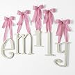 Hanging Wooden Letters With Pink Ribbon