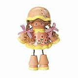 陶器人形 置物 オブジェ テラドールdeco Non-chan 黄色 完成品 Y135