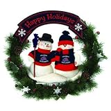 Columbus Blue Jackets Team Snowman Wreath