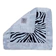 Little Giraffe Zebra Luxe Blanky - Blue