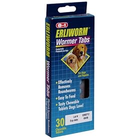 8in1 Erliworm Tabs For Small Dogs & Puppies, 30-Count