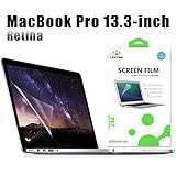 LENTION Clear Screen Protector For 13-inch MacBook Pro with Retina Display Anti-scratch Hydrophobic Oleophobic Crystal HD Protective Film