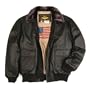 Landing Leathers Men's Navy G-1 Flight Leather Bomber Jacket - Brown XX-Large