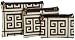 Toss Designs Santorini Cosmetic Bag Set,Brown/Ivory/Green,one size