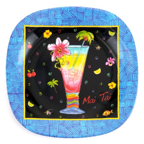 Merritt Happy Hour Collection Melamine Dishware 24343-1-A2P00, Type: Mai Tai Plate 8″