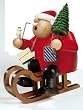 Christmas Smoker - Father Christmas with Sled (7 inches)