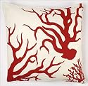 Thomas Paul LN-0012-SCT - unstuffed Coral Pillow in Scarlet