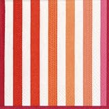 Caspari Sable Set of 20 Paper Cocktail Napkins, Orange