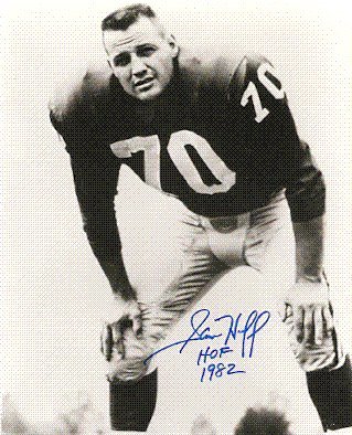 Autographed/Hand Signed Sam Huff Hof New York Giants 8x10 Photo