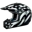 AFX Freedom Adult FX-17 MX Motorcycle Helmet w/ Free B&F Heart Sticker Bundle - Stealth