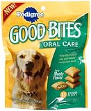 Pedigree Good Bites Oral Care Meaty Flavor Snack Food for All Sized Adult Dogs, 5-Ounce Pouches (Pack of 10)