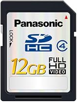 Panasonic 12 GB Class 4 SD Memory Card, Guaranteed MB/s Continuous Transfer Rate Upto 10MB/s