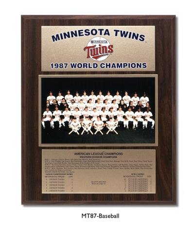 Minnesota Twins Healy Plaque - 1987 World Series Champs