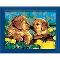 Kissing Puppies Paint by Number
