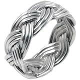 Large Woven Braid - Sterling Silver Ring