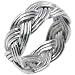 Large Woven Braid - Sterling Silver Ring