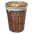 Round Cherry Hamper with Sage Liner