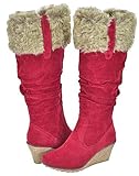 IMAGE OF Breckelles Kansas-13 Red Women Casual Boots, 8.5