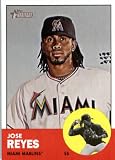 2012 Topps Heritage 174 Jose Reyes - Miami Marlins (ENCASED MLB Trading Card)
