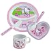 Geschirr Set Hello Kitty Groesse: Teller: 21 cm, Herzschale: 15 cm Lieferumfang: 5teilig